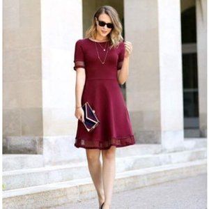 Dorothy Perkins Burgundy Dress with Poms